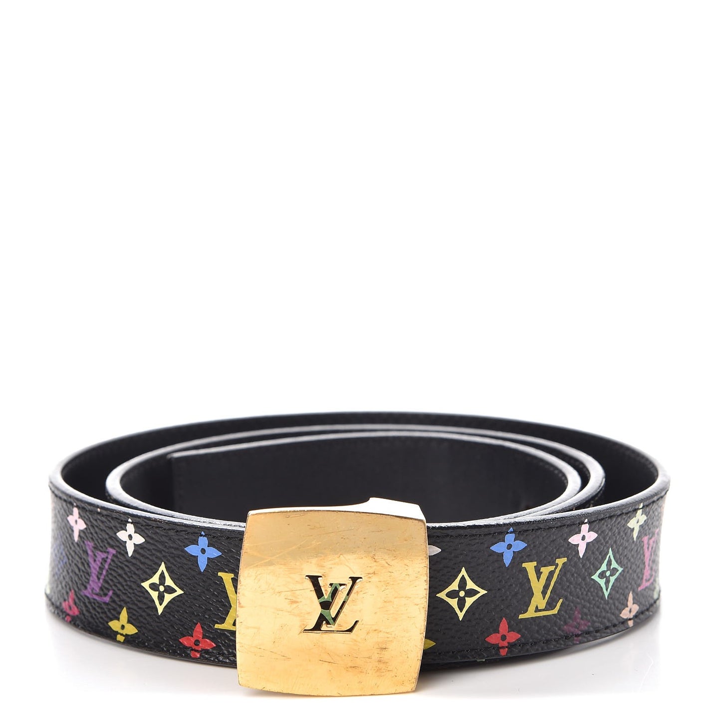 Monogram Multicolor LV Cut Reversible Belt 85 34 Black