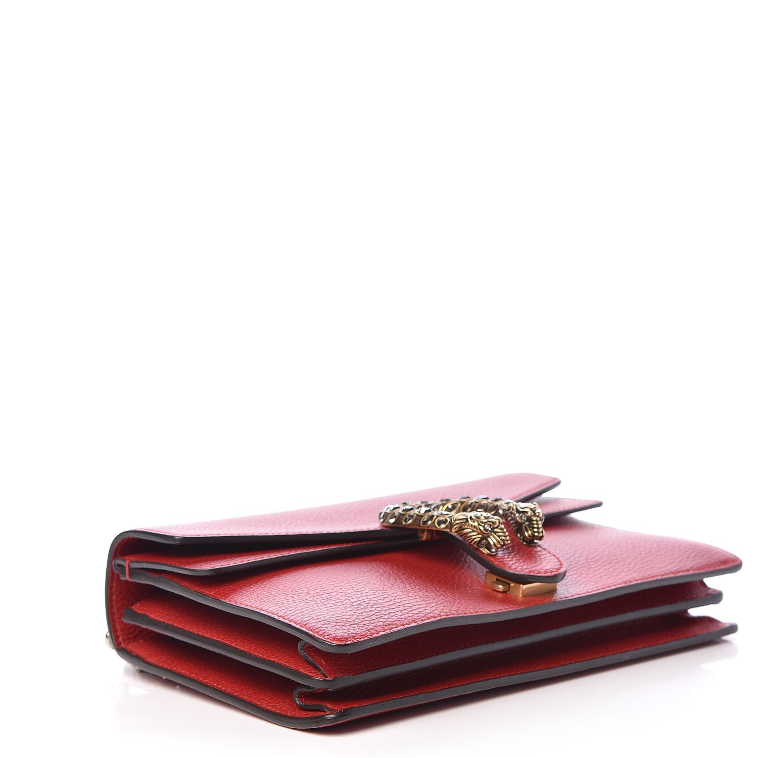 Gucci Dollar Calfskin Swarovski Crystal Small Dionysus Shoulder Bag Hibiscus Red 4 of 10