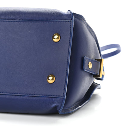 Saint Laurent Calfskin Small Classic Y Cabas Navy 10 of 15