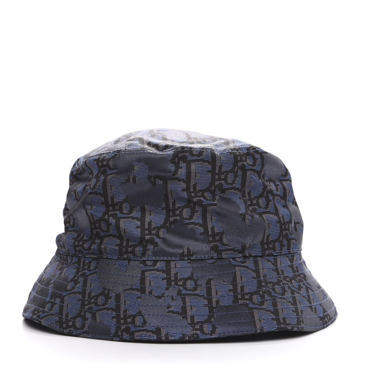 Nylon Oblique Jacquard Bucket Hat M Bleu