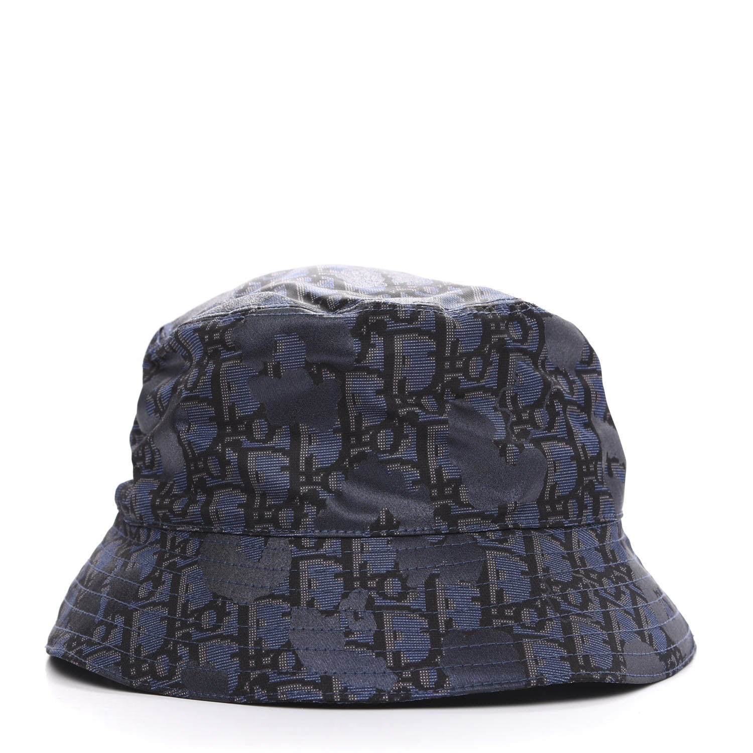 Christian Dior Nylon Oblique Jacquard Bucket Hat M Bleu 1 of 6