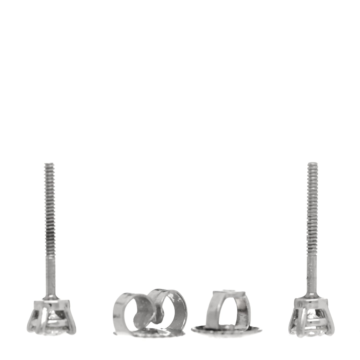 Tiffany Platinum Diamond .22ctw Solitaire Earrings 3 of 6