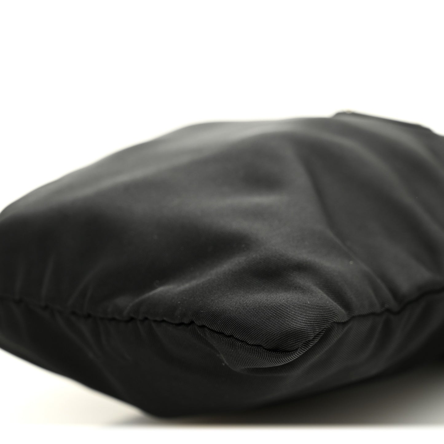 Nylon Small Flat Messenger Bag Black