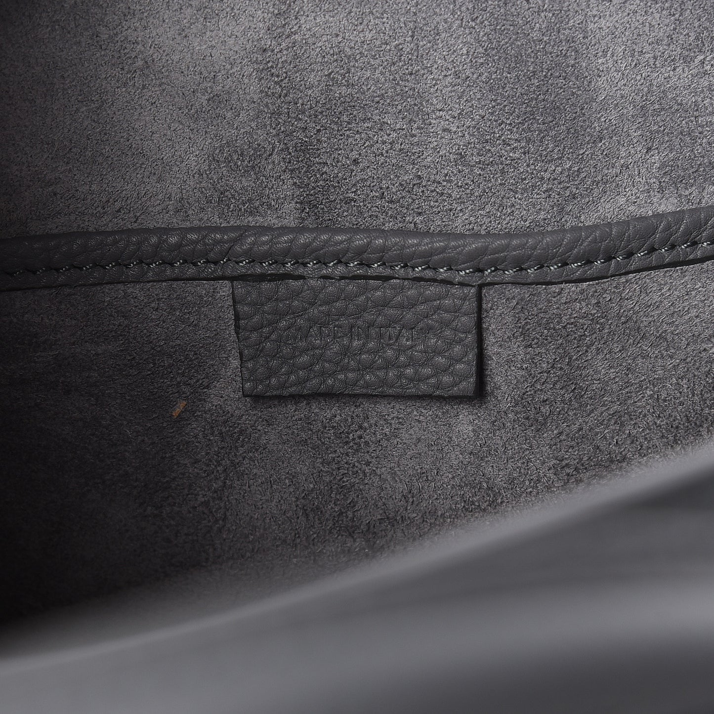 Baby Drummed Calfskin Nano Luggage Kohl