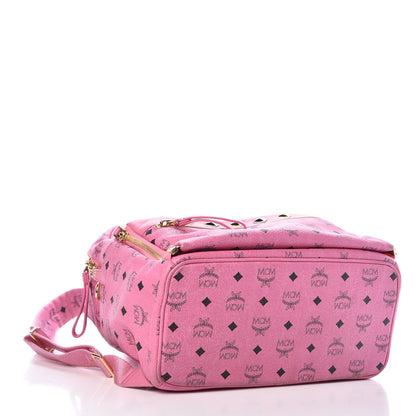 MCM Visetos Studded Medium Dual Stark Backpack Pink 5 of 11