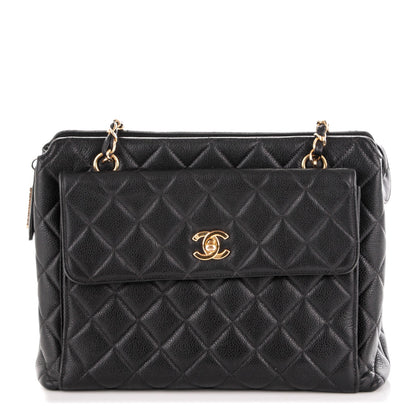 Chanel Caviar Quilted Flap Shoulder Bag Black 1 of 8
