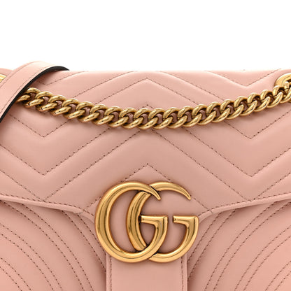Gucci Calfskin Matelasse Small GG Marmont Shoulder Bag Perfect Pink 8 of 11