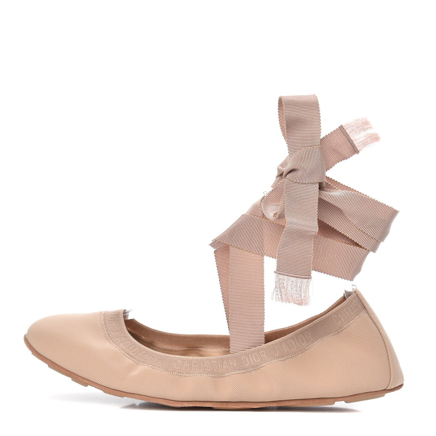 Micro Resille Academy Lace-Up Ballerina Flats 42 Nude