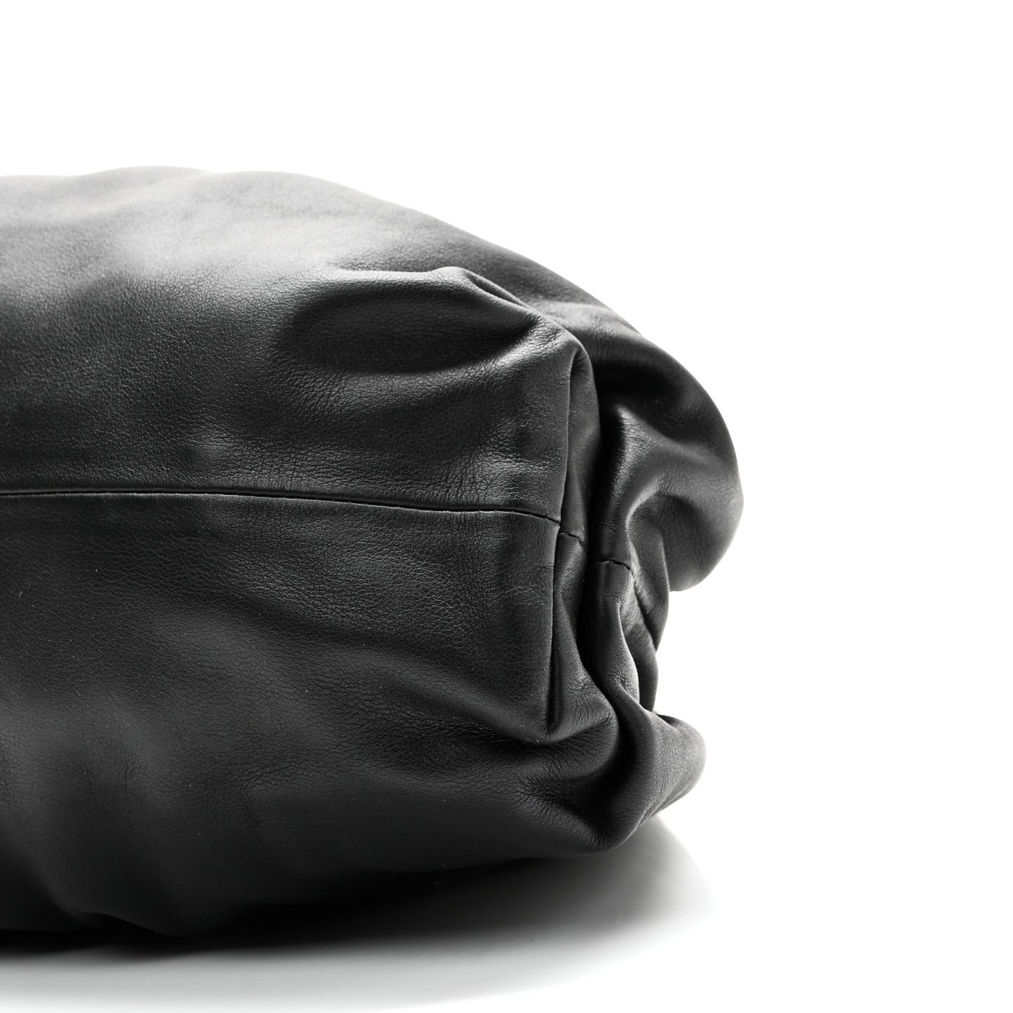Smooth Butter Calf The Pouch Oversized Clutch Black