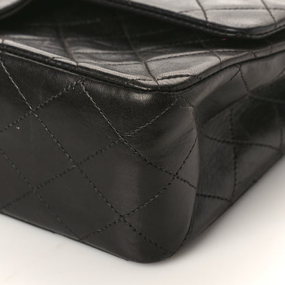 Chanel Lambskin Quilted Medium Double Flap Black 9 of 15