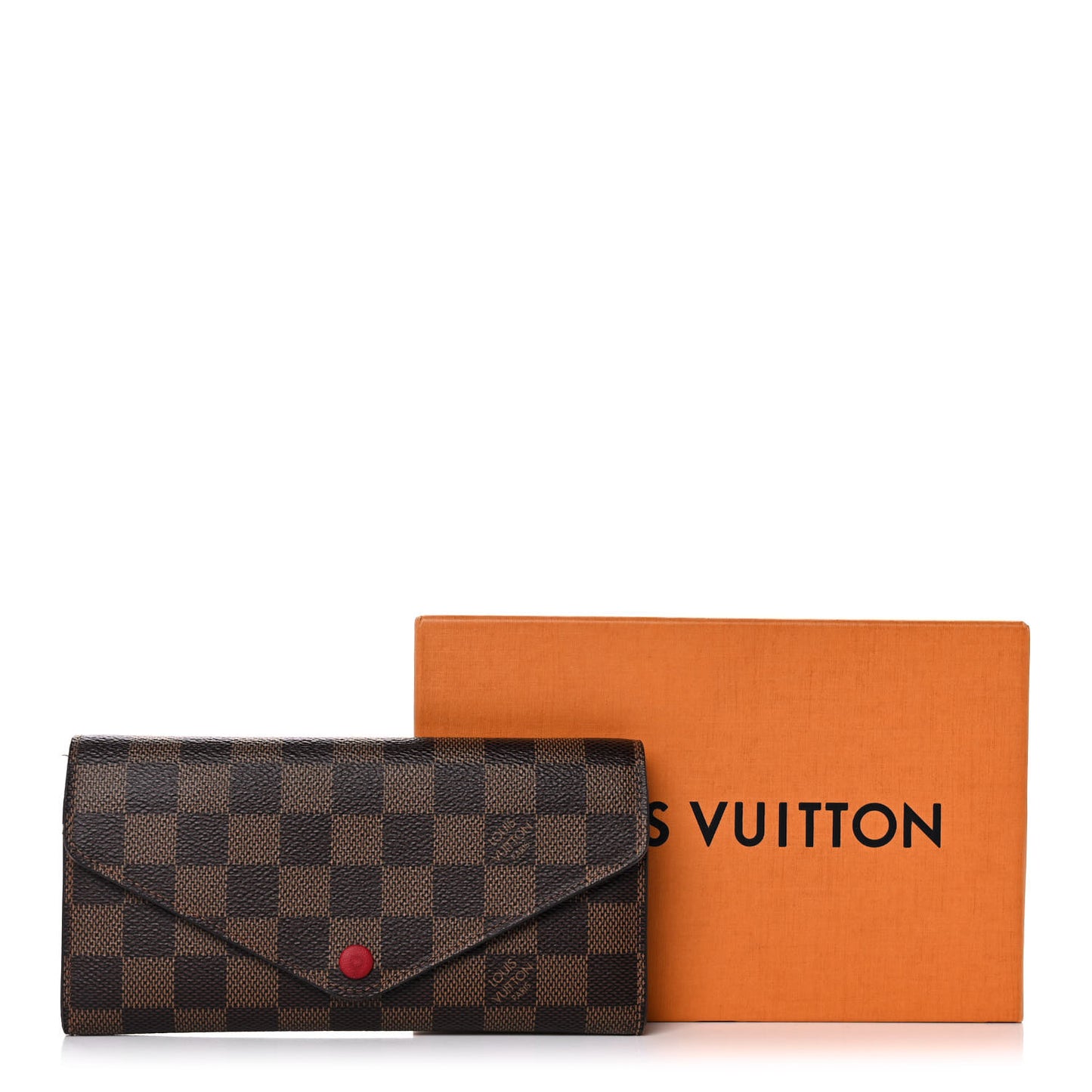 Damier Ebene Josephine Wallet Red