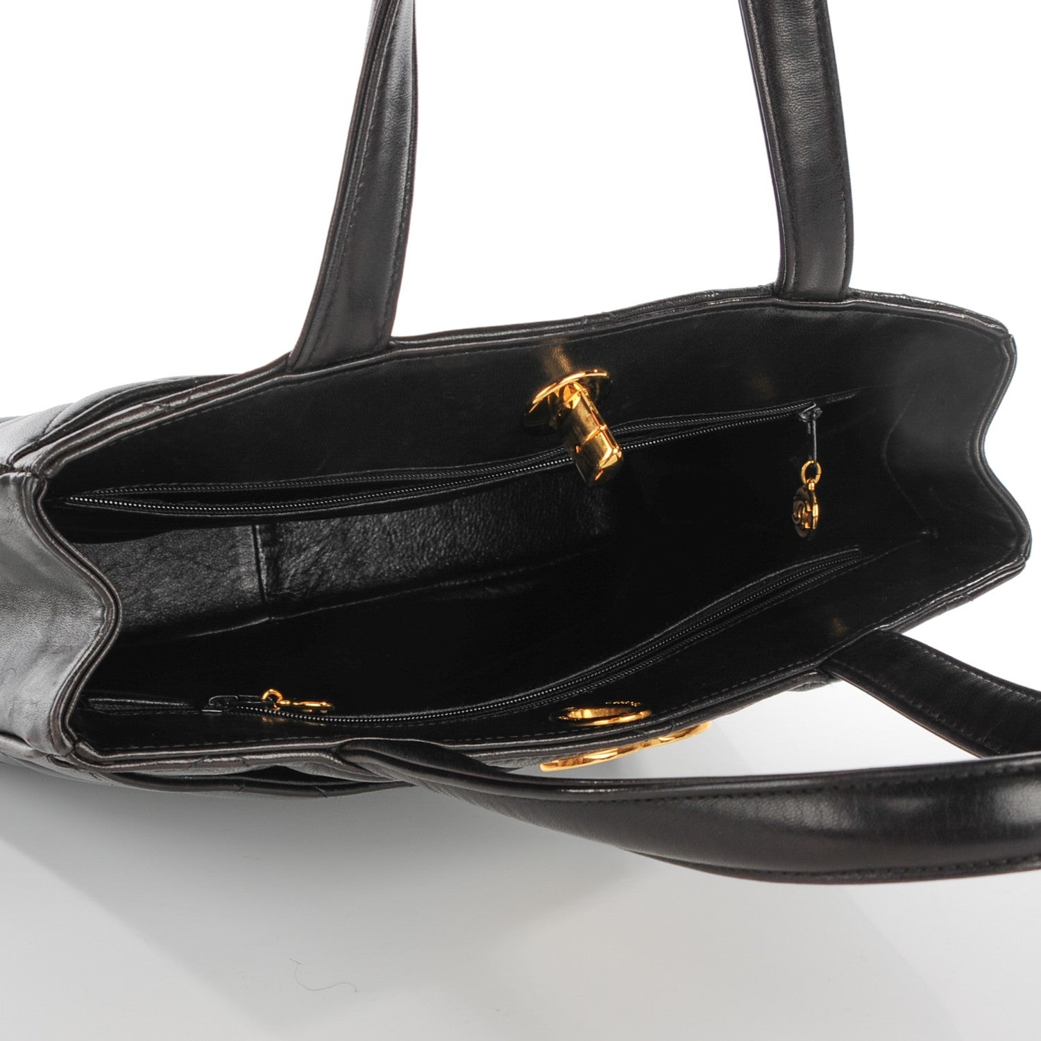 Chanel Lambskin Quilted Tote Black 5 of 8