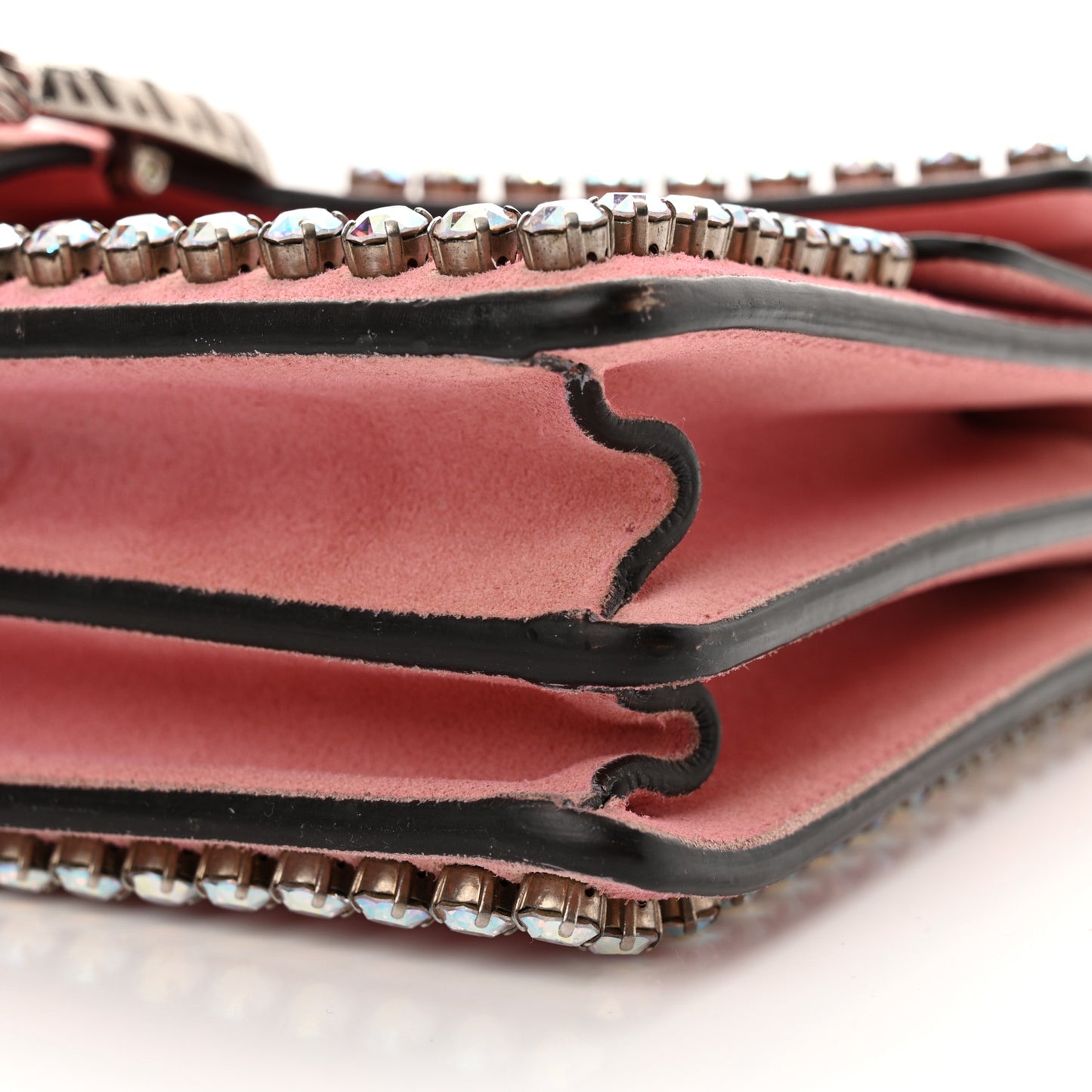 Suede Crystal Small Dionysus Shoulder Bag Peonia