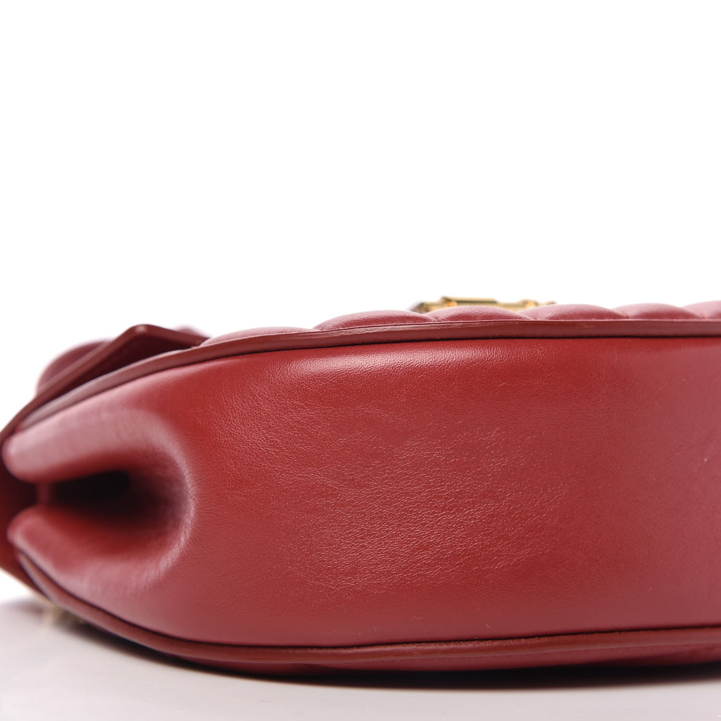 Calfskin Quilted Mini Drew Bijou Shoulder Bag Dahlia Red