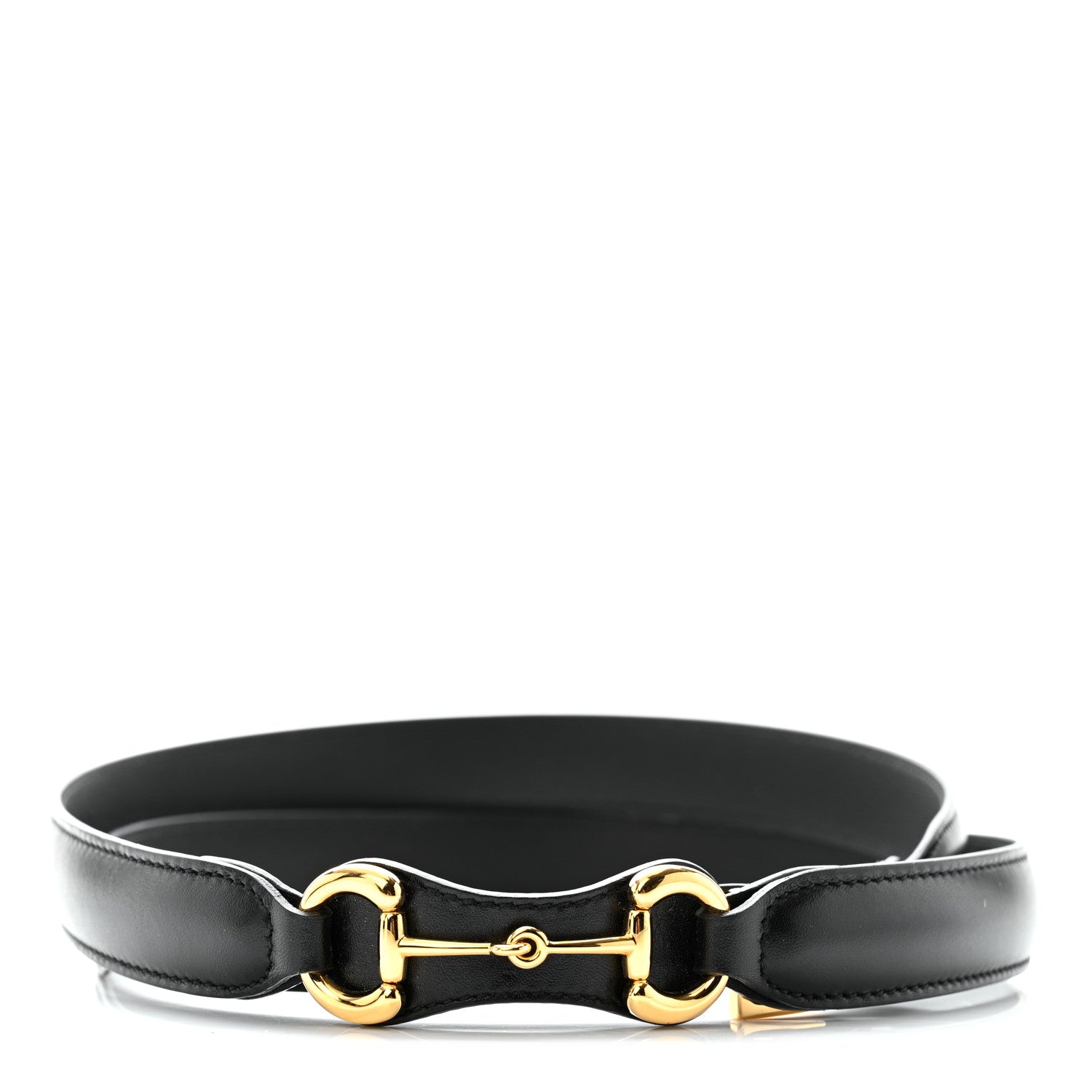 Gucci Smooth Calfskin Horsebit Belt 110 44 Black 1 of 5