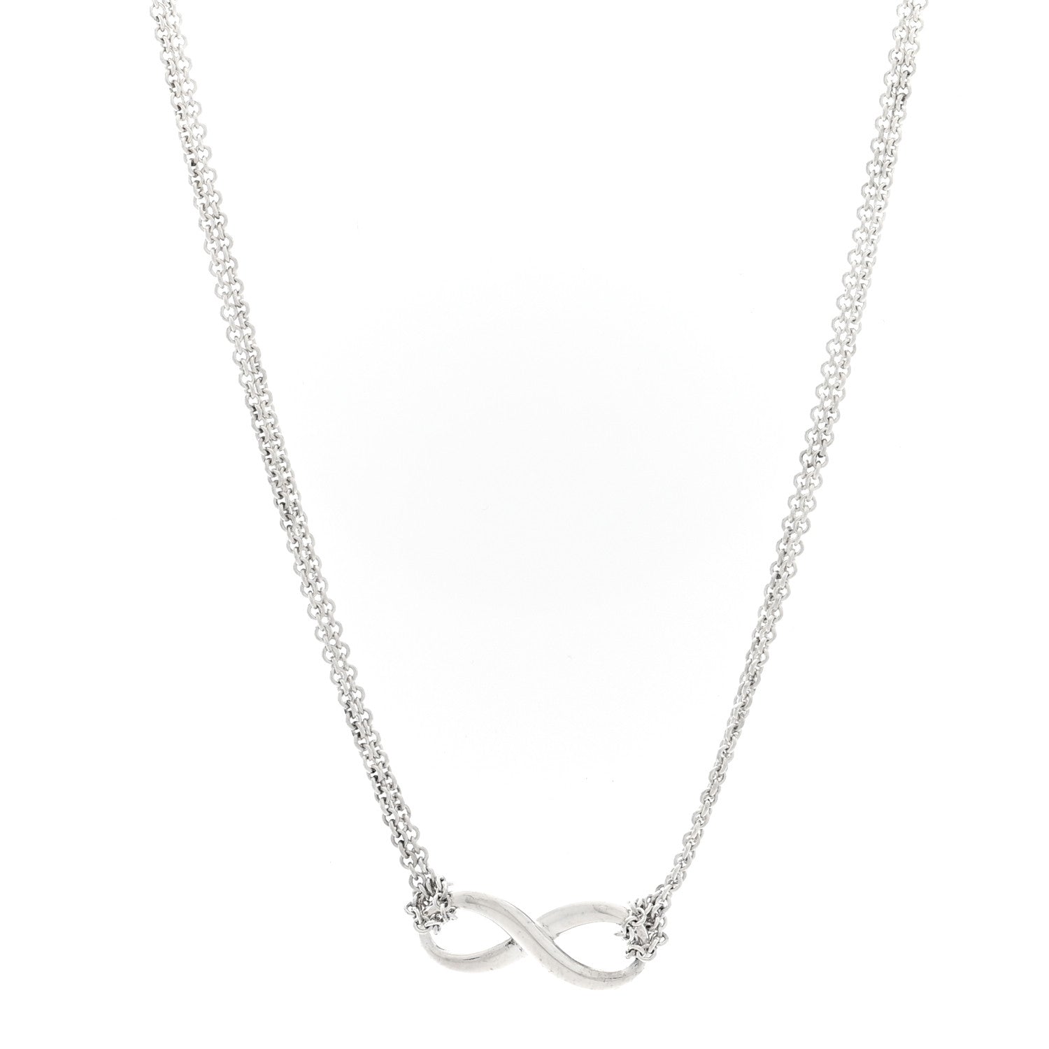 Tiffany Sterling Silver Infinity Pendant Necklace 1 of 5