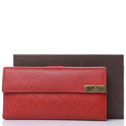Gucci Calfskin Diamante Dice Continental Wallet Tabasco 10 of 17