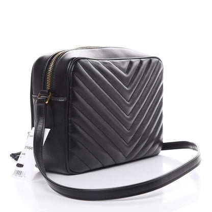 Saint Laurent Calfskin Matelasse Monogram Lou Camera Bag Black 3 of 9