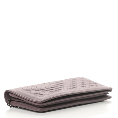 Bottega Veneta Nappa Intrecciato Continental Wallet on Chain Violet 4 of 11