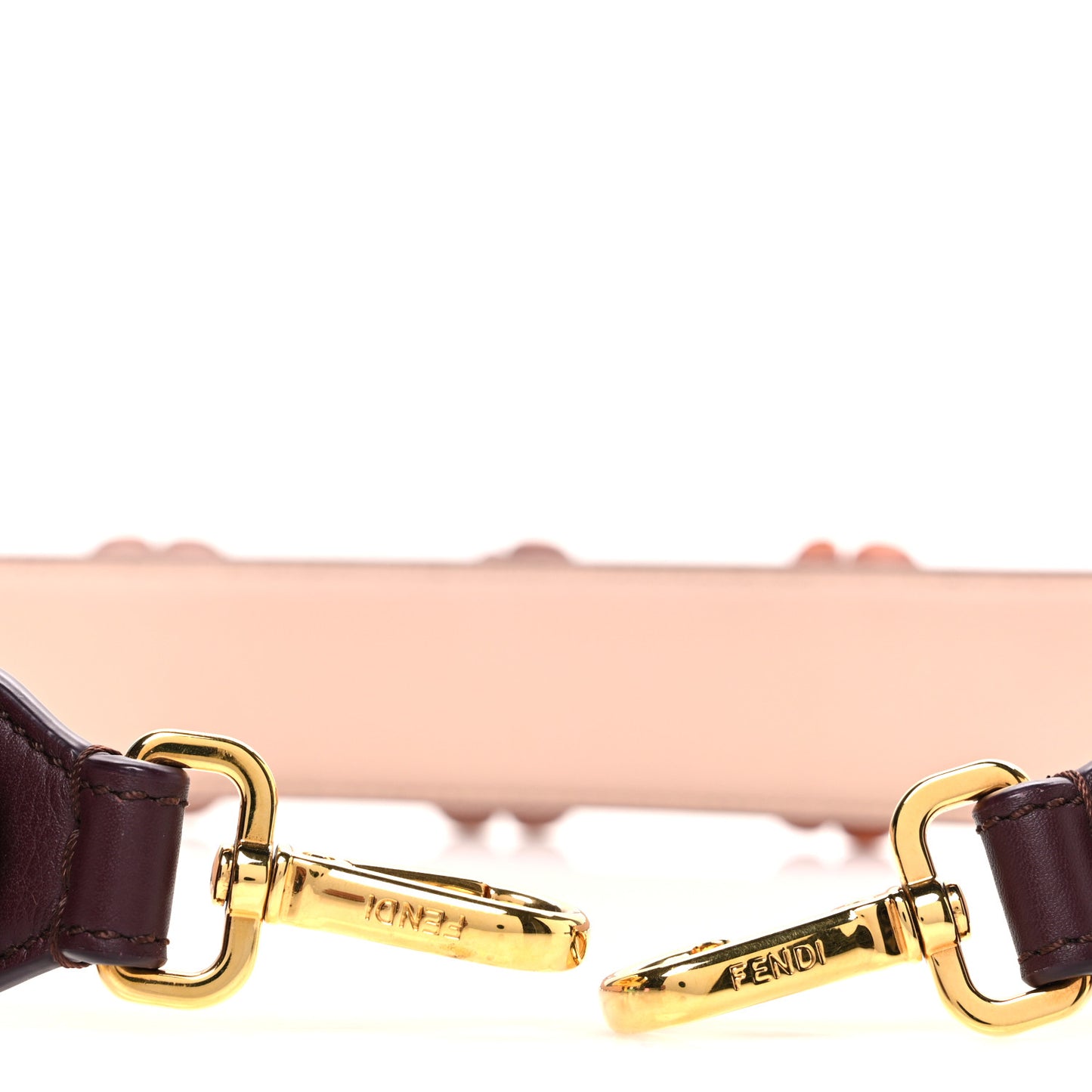 Vitello Dolce Flowerland Bi-Color Studded Strap You Bordeaux Plaster Multicolor