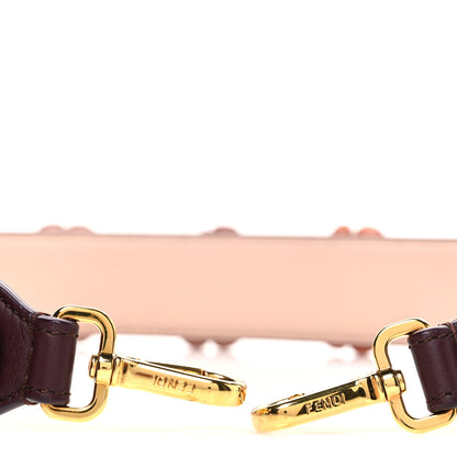 Fendi Vitello Dolce Flowerland Bi-Color Studded Strap You Bordeaux Plaster Multicolor 3 of 3