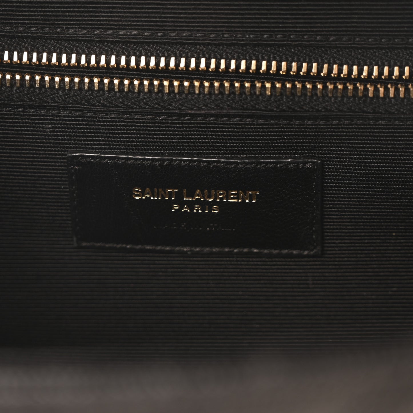 Grain De Poudre Matelasse Chevron Large Monogram Satchel Black