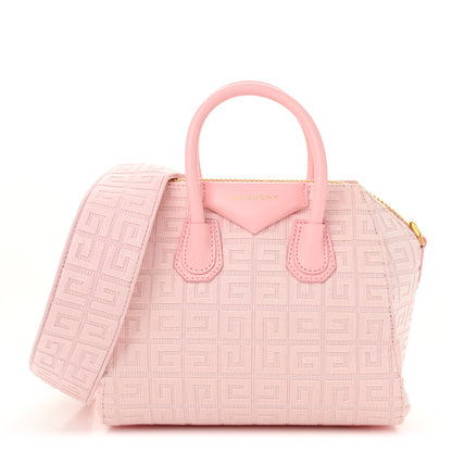 Givenchy Canvas Jacquard Embroidered Calfskin 4G Mini Antigona Tender Pink 1 of 11