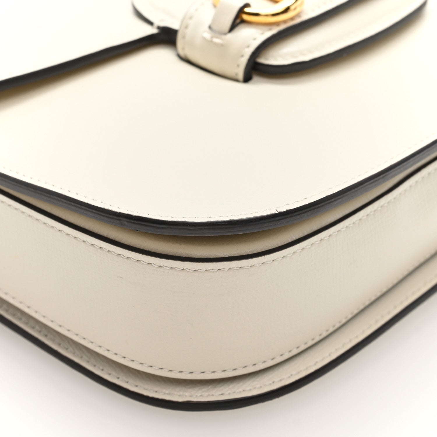 Gucci Azalea Calfskin Horsebit 1955 Shoulder Bag Mystic White 9 of 10