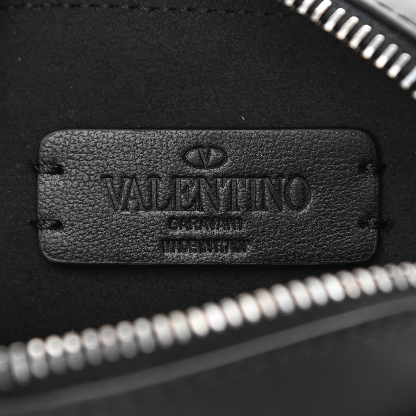Calfskin VLTN Neon Messenger Bag Black