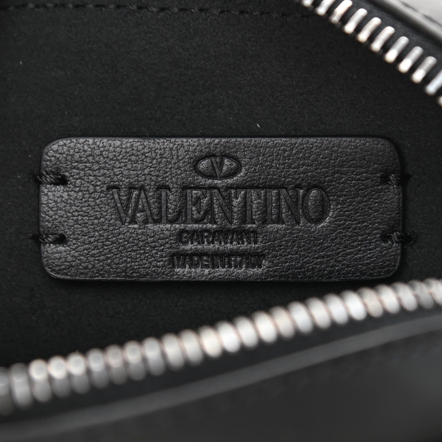 Valentino Garavani Calfskin VLTN Neon Messenger Bag Black 5 of 6
