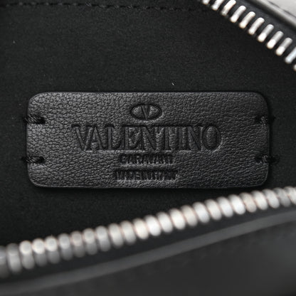 Valentino Garavani Calfskin VLTN Neon Messenger Bag Black 5 of 6