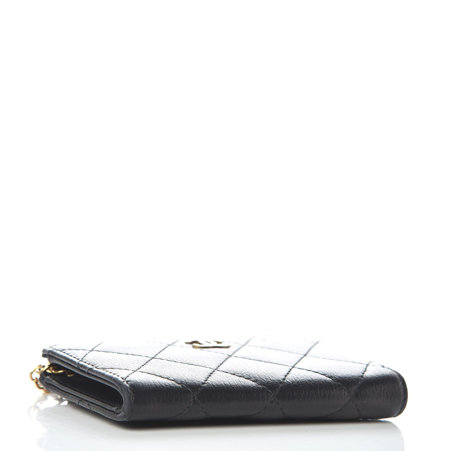 Chanel Letter Calfskin Embossed Quilted Key Holder Case Black 4 of 7