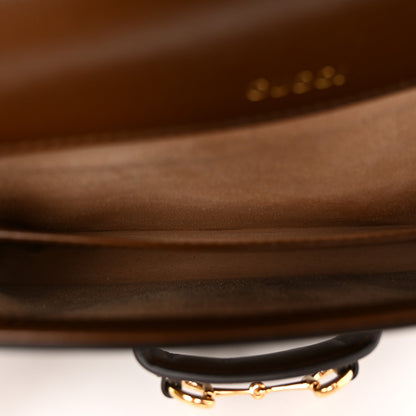 Gucci GG Supreme Monogram Azalea Calfskin Horsebit 1955 Mini Bag Beige Ebony Brown Sugar 6 of 12