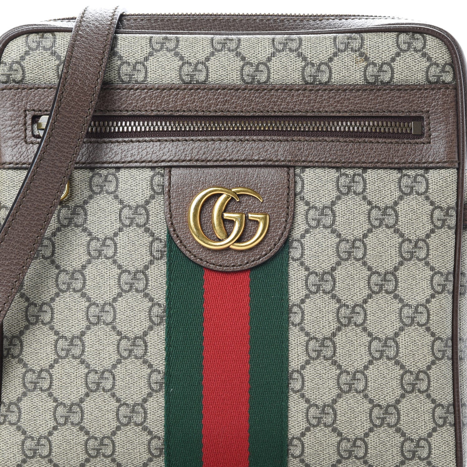 Gucci GG Supreme Monogram Web Small Ophidia Messenger Bag Brown 8 of 13