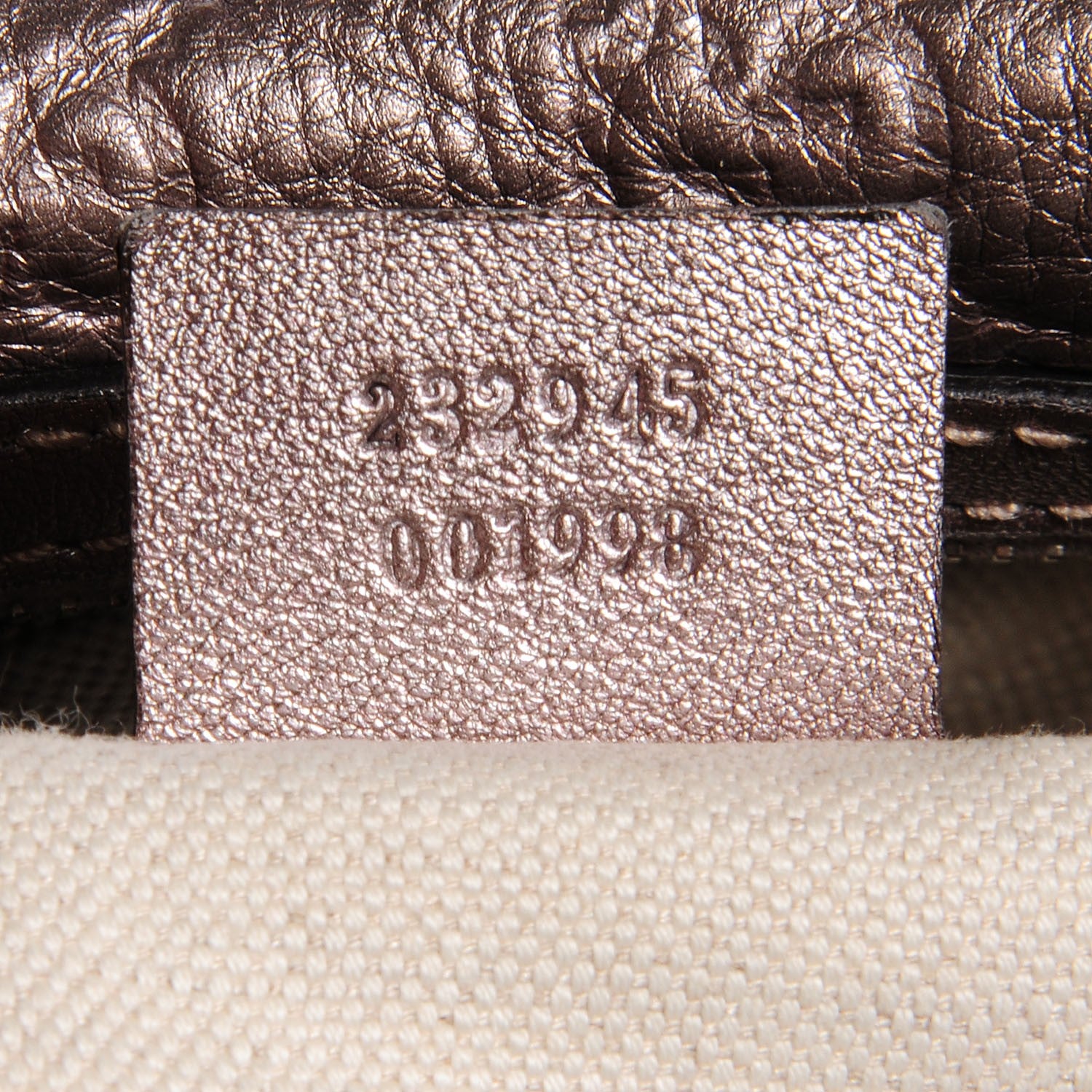 Gucci Metallic Guccissima Large GG Twins Hobo Mauve 7 of 7