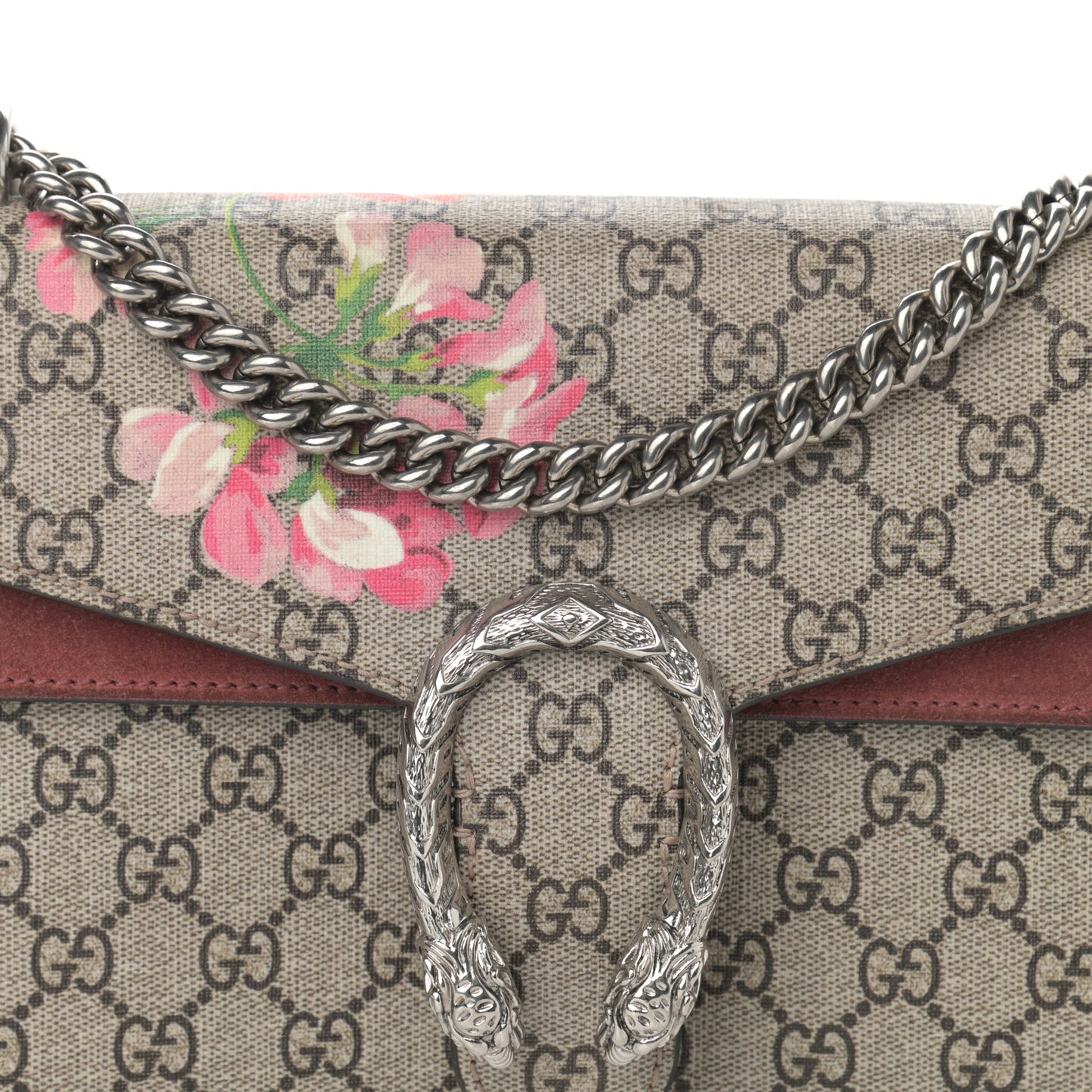 GG Supreme Monogram Blooms Small Dionysus Shoulder Bag Beige Multicolor Dry Rose