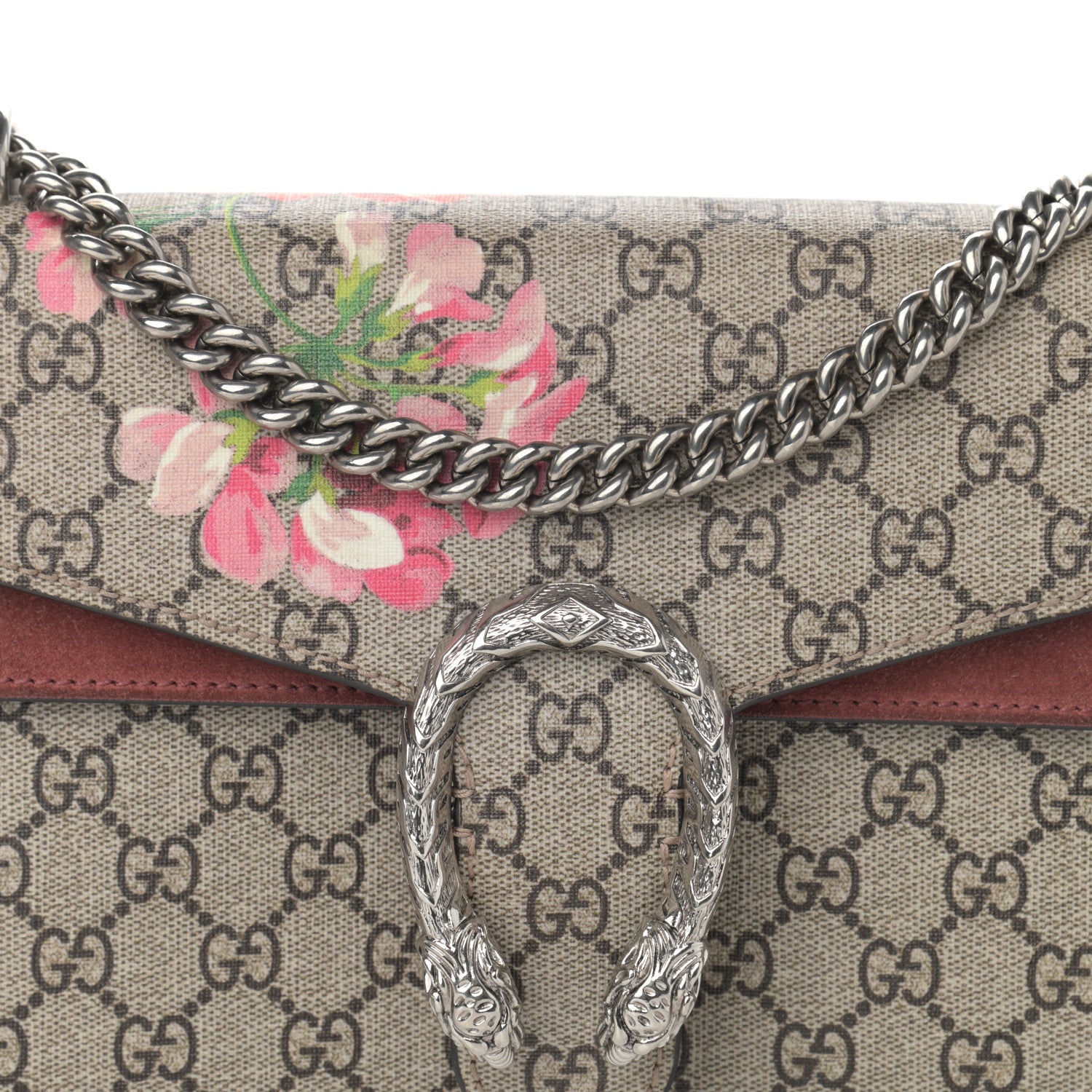 Gucci GG Supreme Monogram Blooms Small Dionysus Shoulder Bag Beige Multicolor Dry Rose 8 of 16