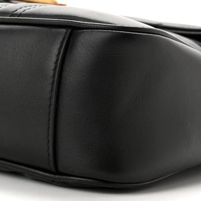 Gucci Calfskin Matelasse Medium GG Marmont Shoulder Bag Black 10 of 10