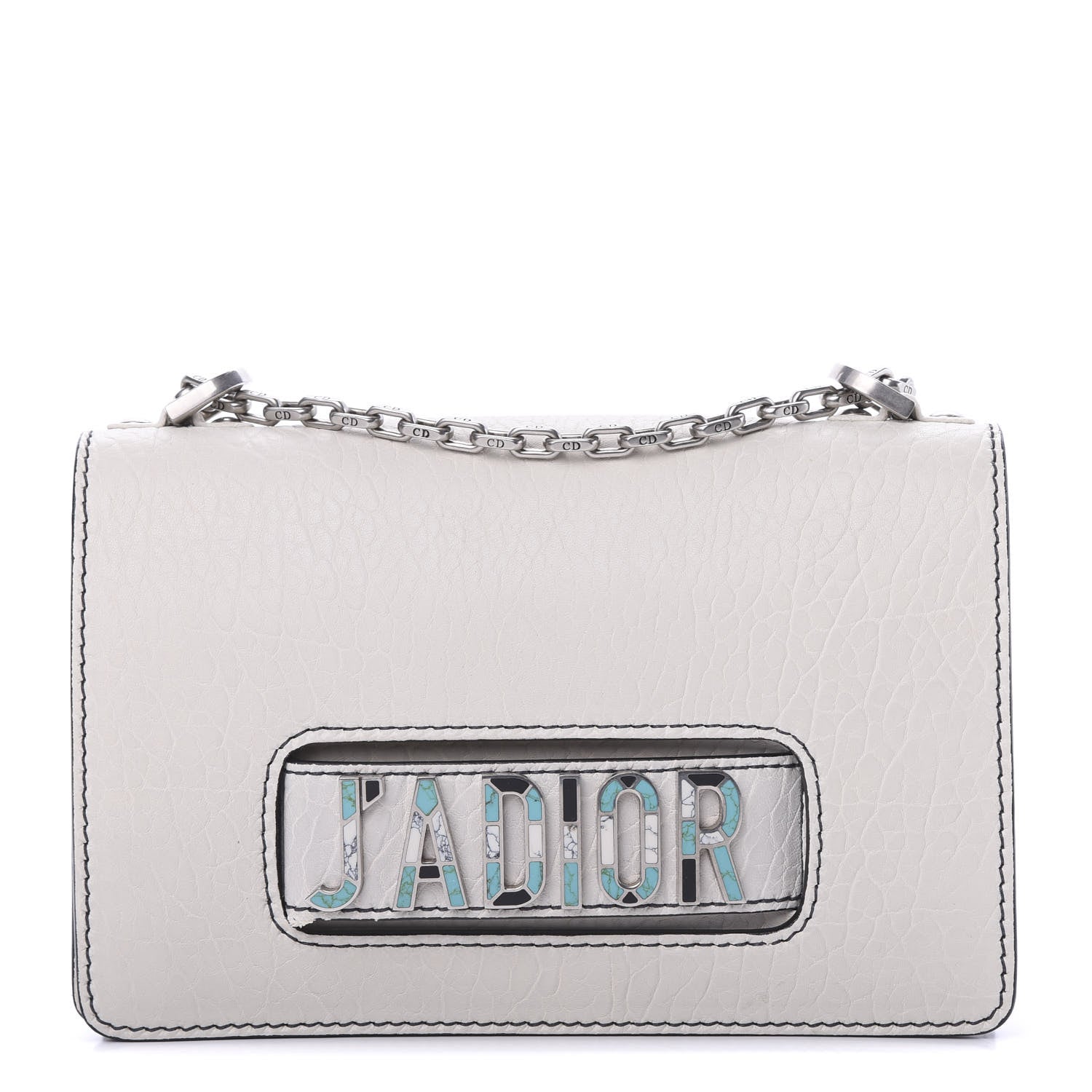 Christian Dior Canyon Grained Lambskin J'Adior Chain Flap Bag Off White 1 of 9