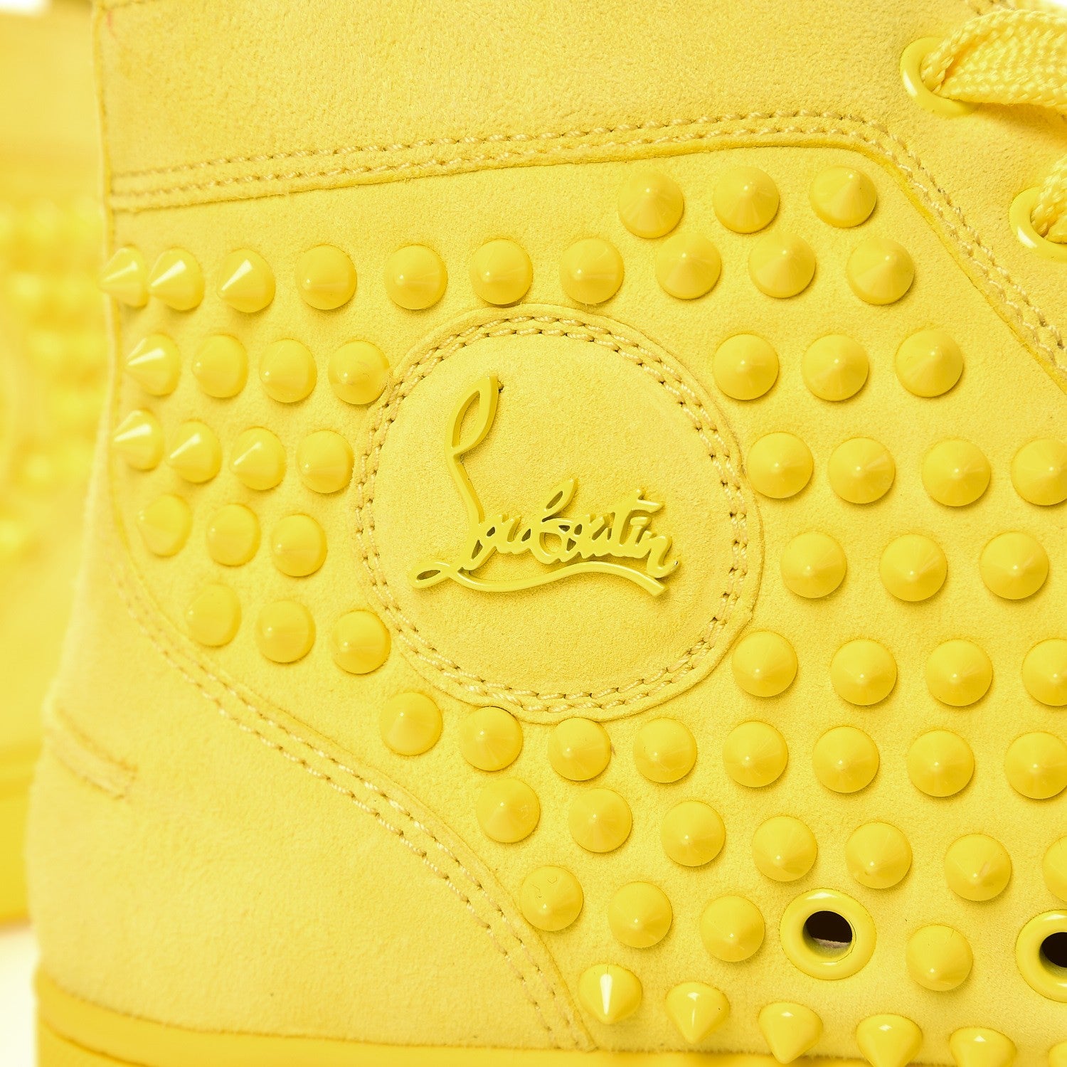 Christian Louboutin Mens Suede Louis Spikes Flat Sneakers 39.5 Sun 11 of 12