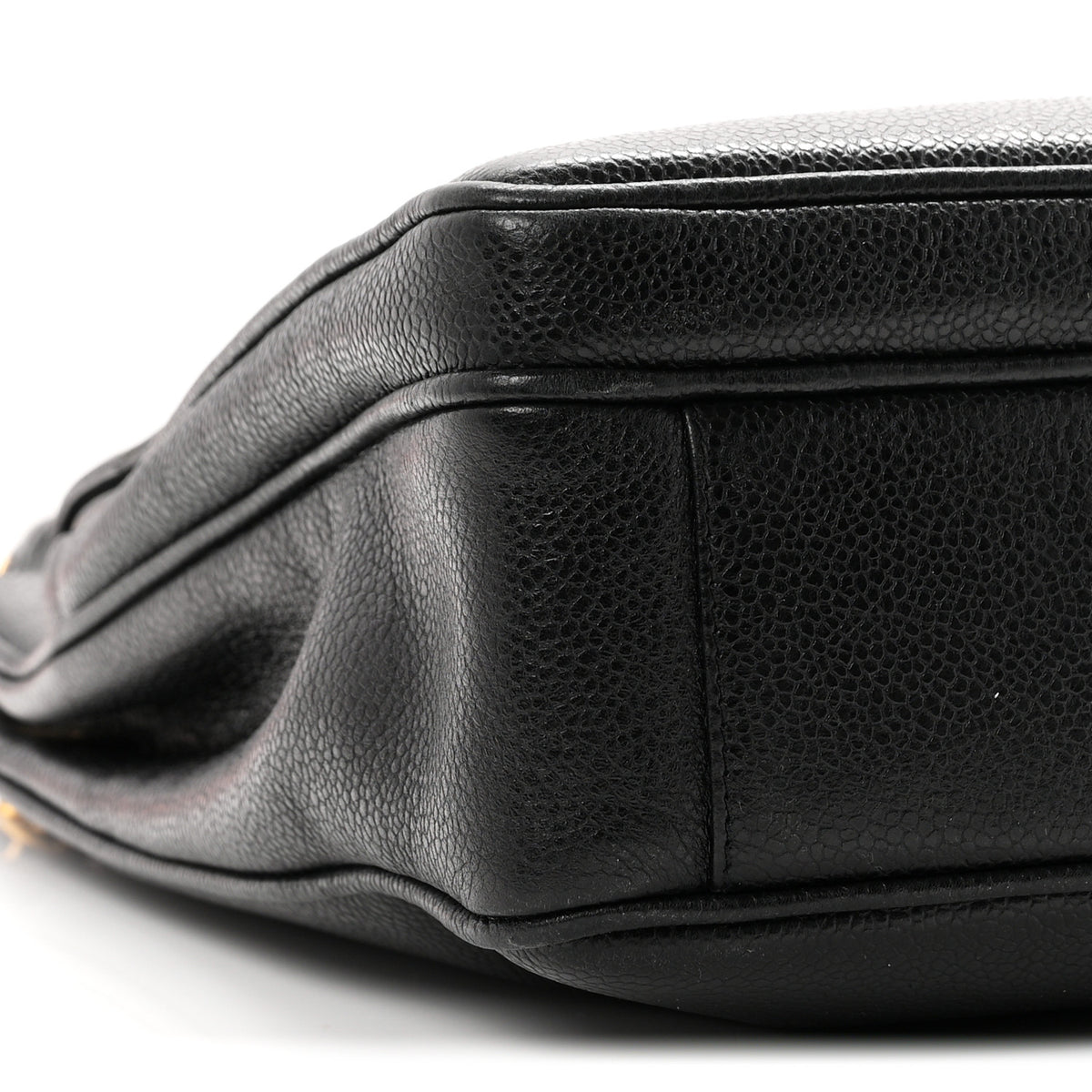Caviar Flap Shoulder Bag Black
