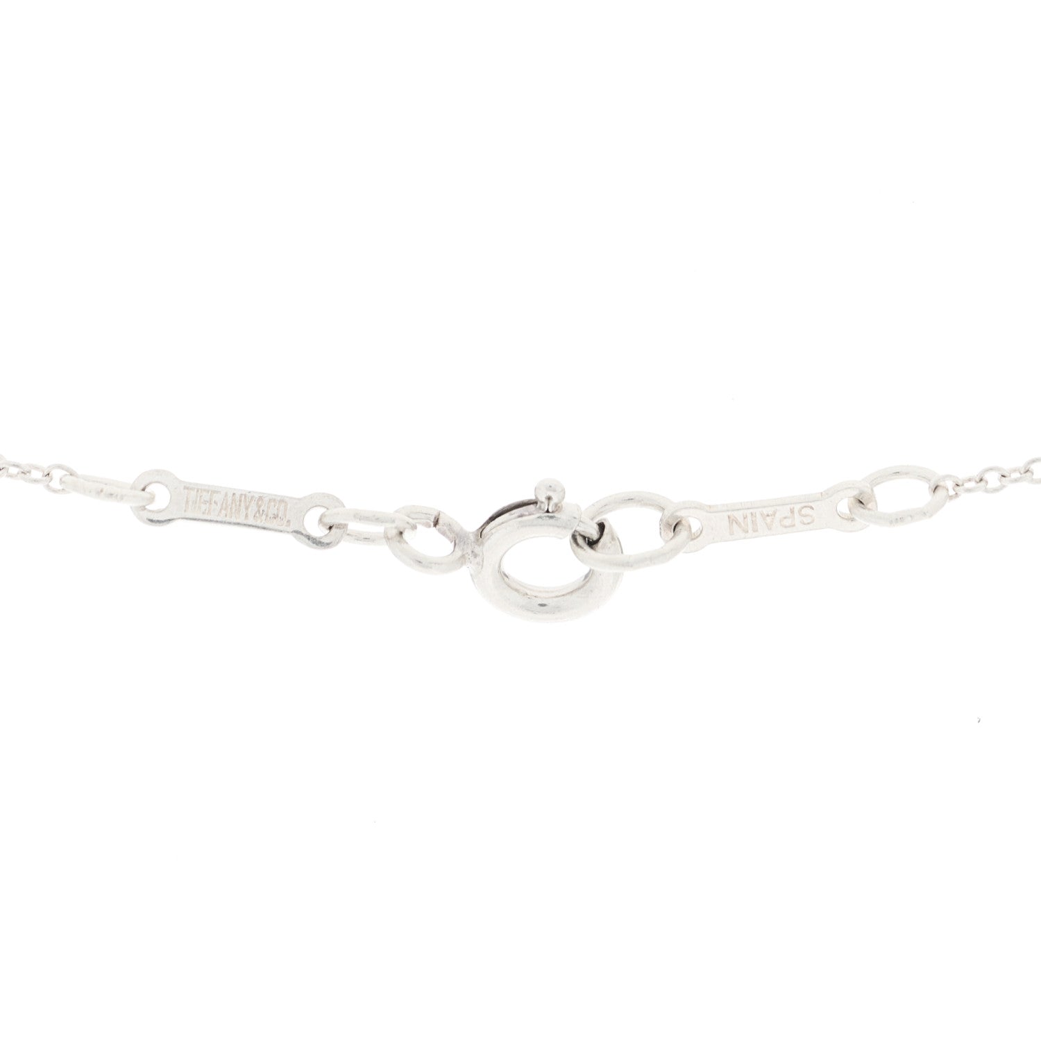 Tiffany Sterling Silver 16mm Elsa Peretti Open Heart Pendant Necklace 3 of 4