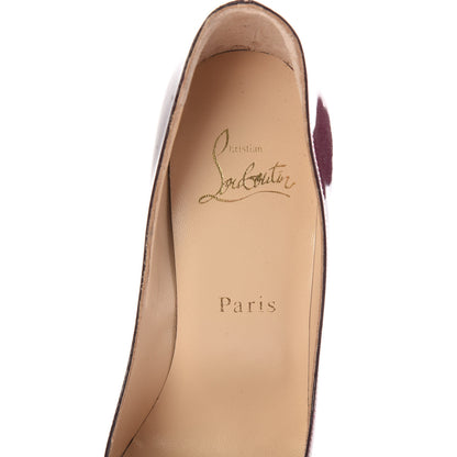 Christian Louboutin Patent Pigalle 100 Pumps 38 Burgundy 7 of 9