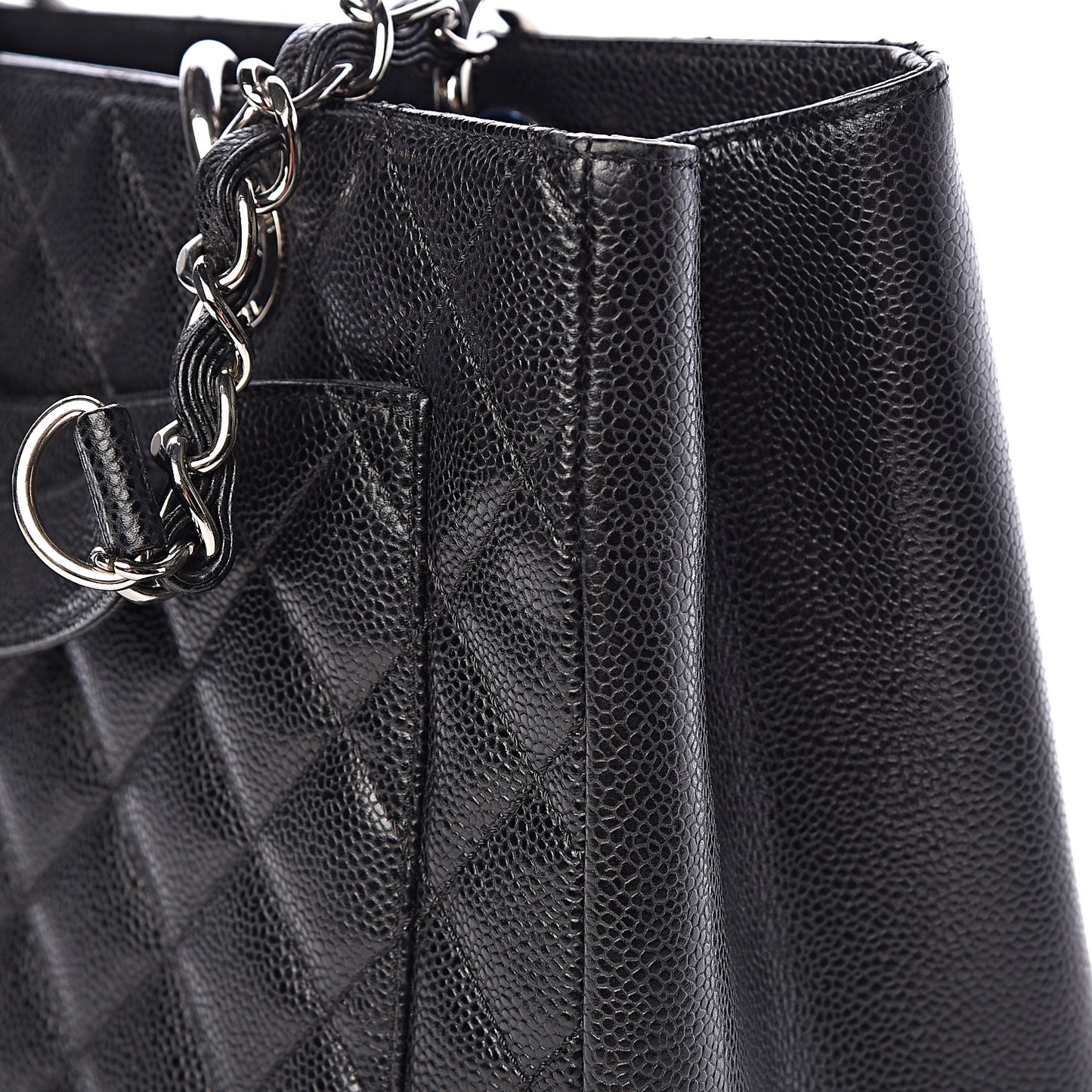 Caviar Quilted Grand Shopping Tote GST Black