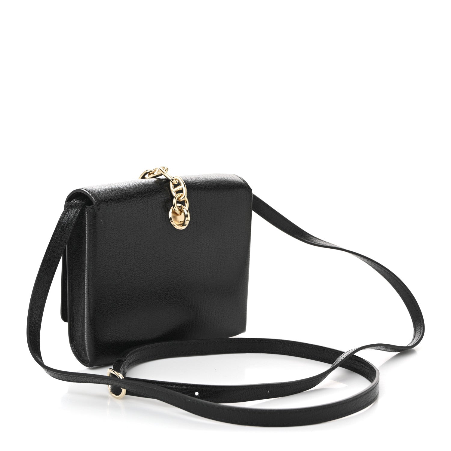 Hermes Chevre Chamkila Chaine d'Ancre To Go Wallet Black 4 of 12
