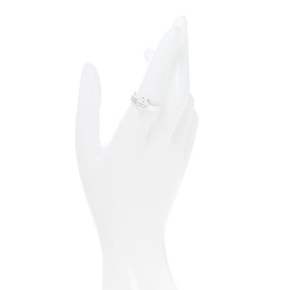 Gucci Sterling Silver Trademark Heart Ring 55 7.25 2 of 5