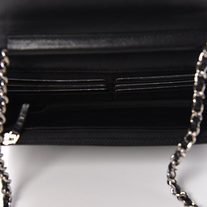 Chanel Sheepskin Quilted Mademoiselle Vintage Wallet On Chain WOC Black 7 of 17