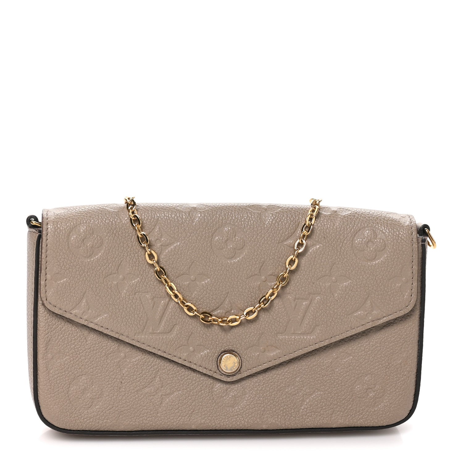 Louis Vuitton Empreinte Pochette Felicie Chain Wallet Tourterelle 1 of 8