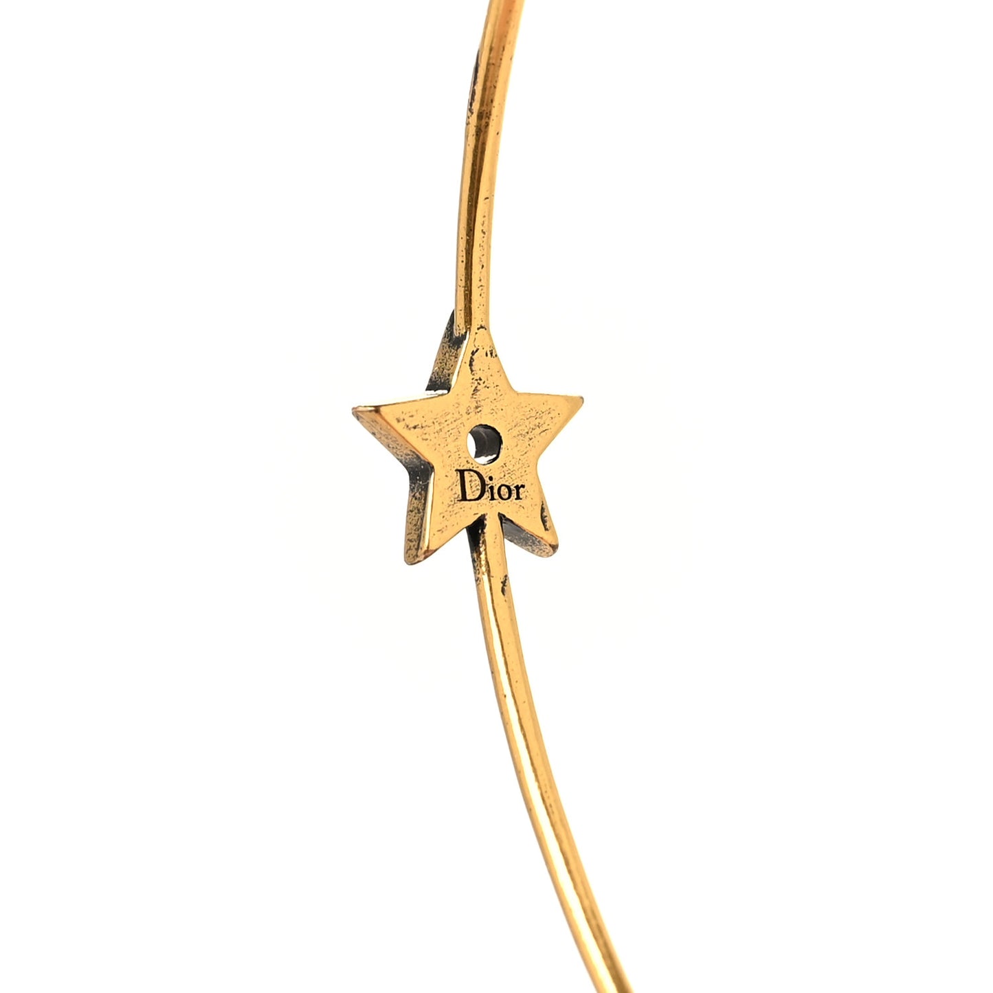 Metal J Adior Hoop Earrings Aged Gold