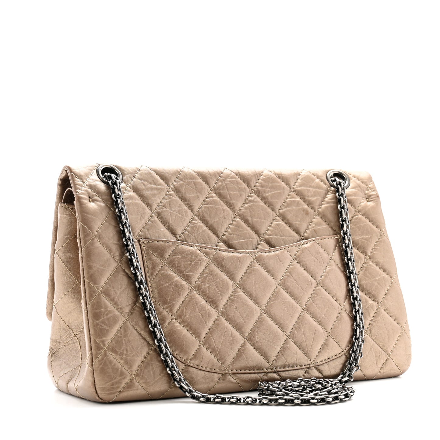 Metallic Aged Calfskin Quilted 2.55 Reissue 226 Flap Dark Gold